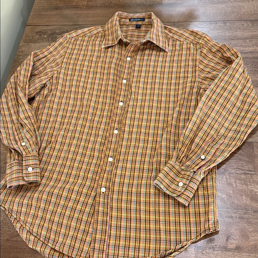 Robert Graham Button Front Shirt Plaid  M